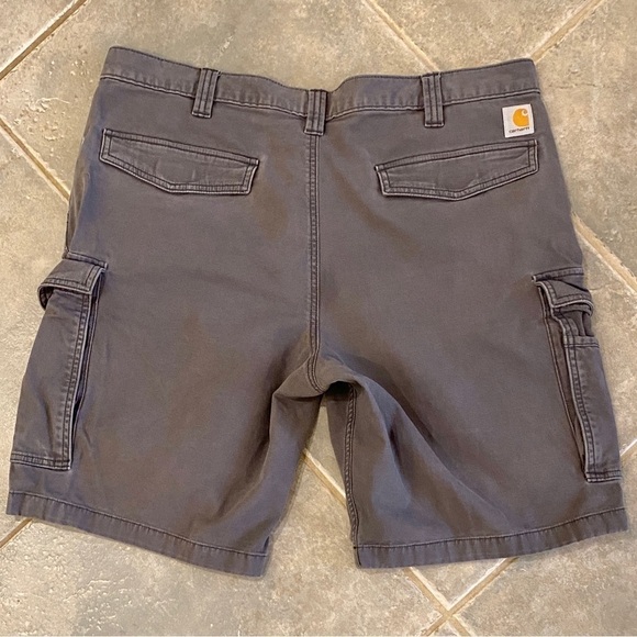 Carhartt Sz 40 Rugged Flex® Relaxed Fit Canvas Cargo Shorts Mens Gray - Picture 4 of 12